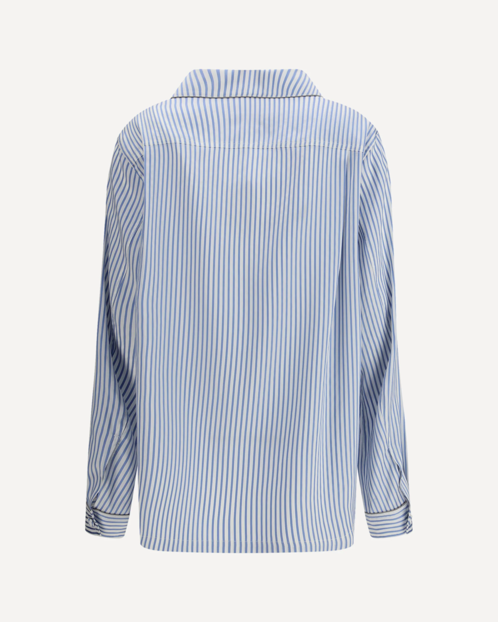 Striped Silk PJ Shirt - Image 4
