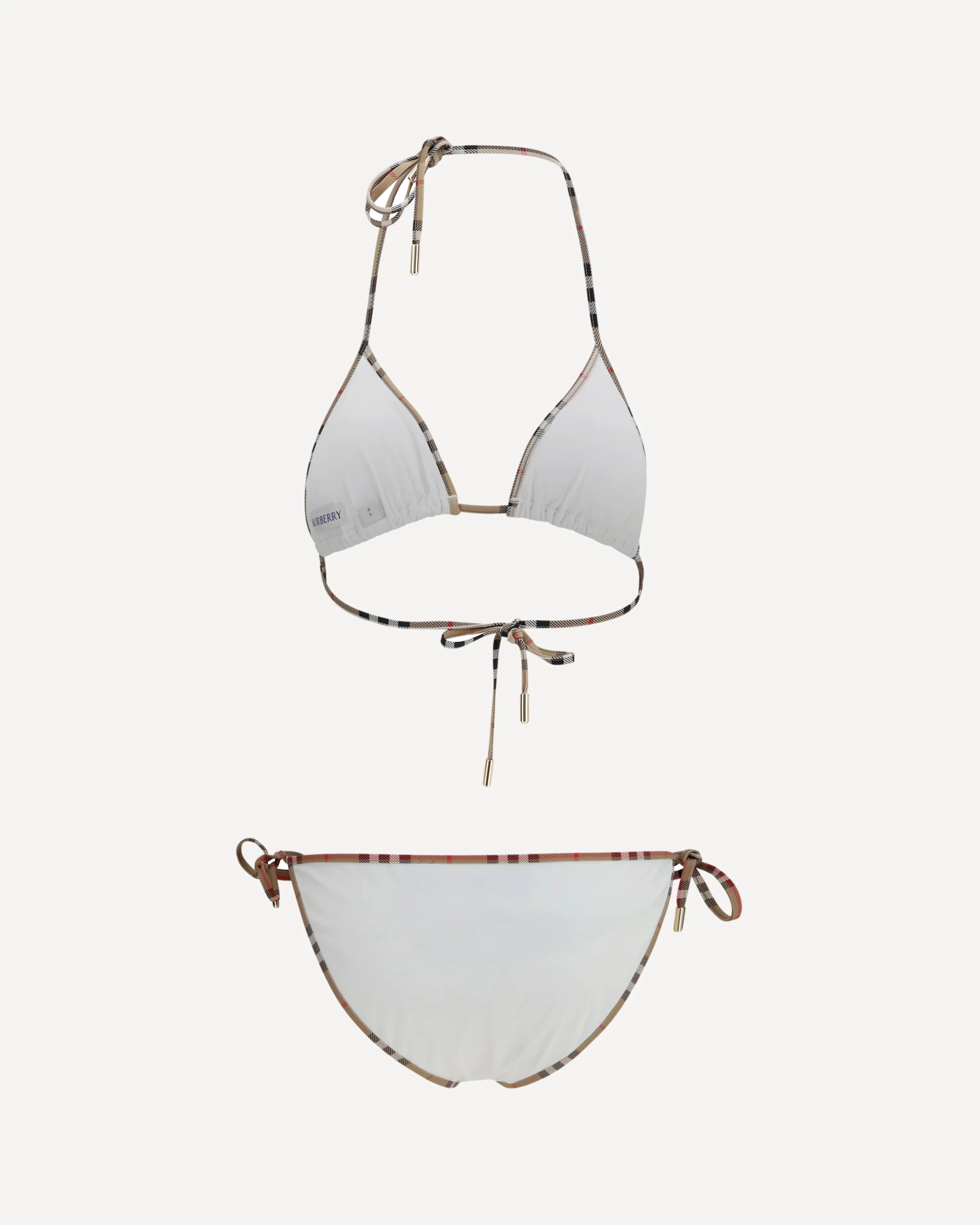 Check Detail Triangle Bikini - Image 2