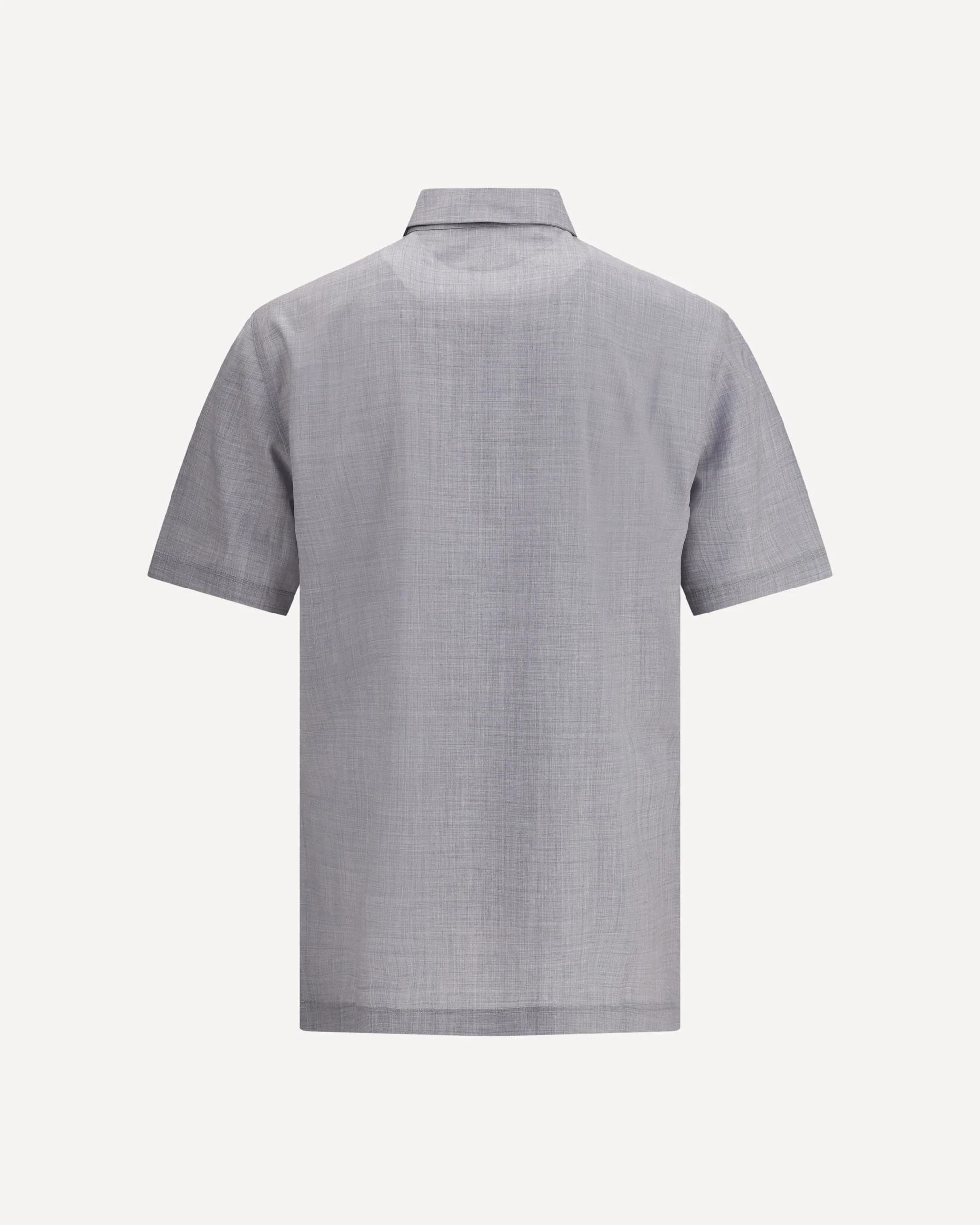 Virgin wool poplin polo Shirt - Image 4