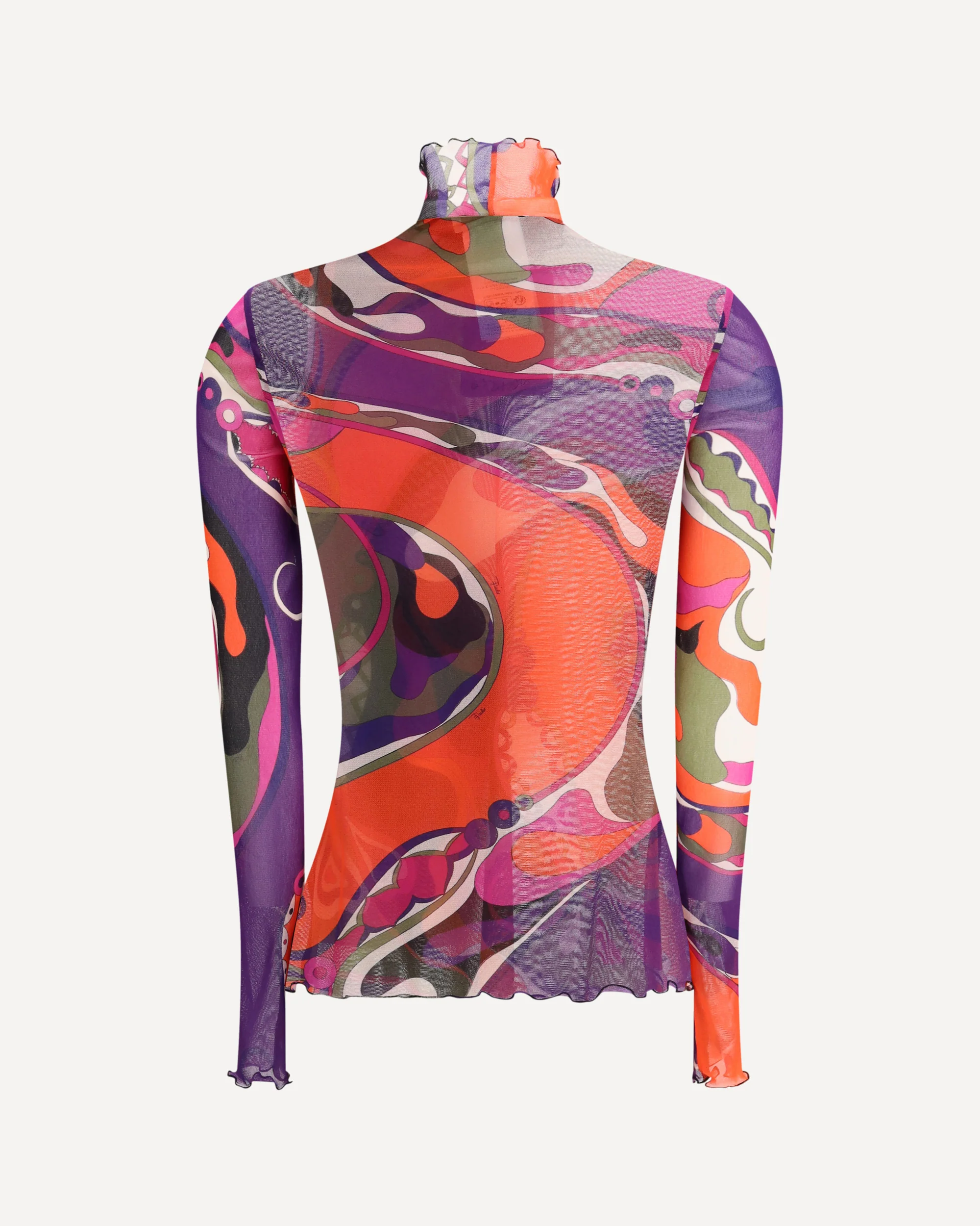Tulle Top with Geometric Print - Image 4