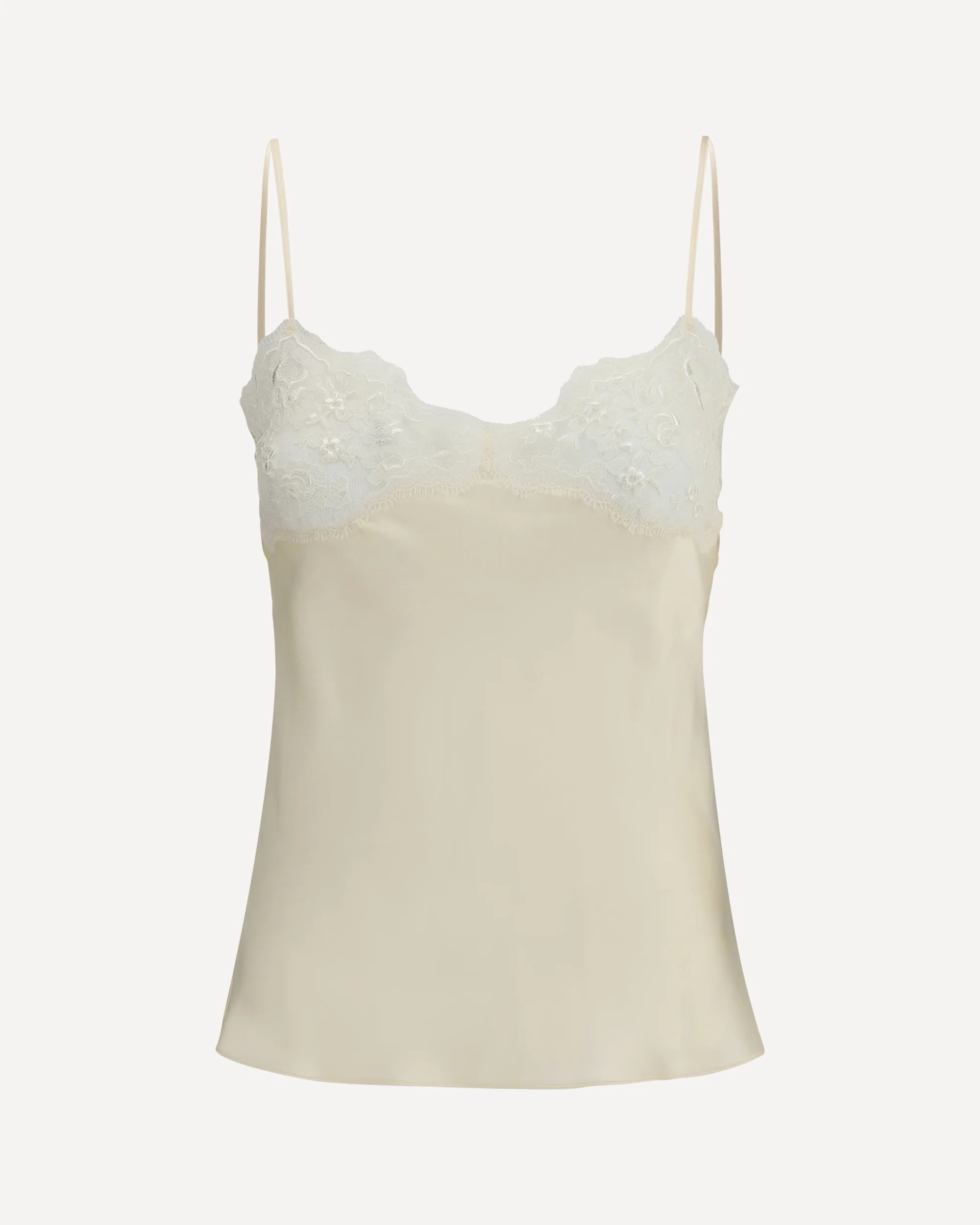 Washed silk satin and lace Camisole - Image 3