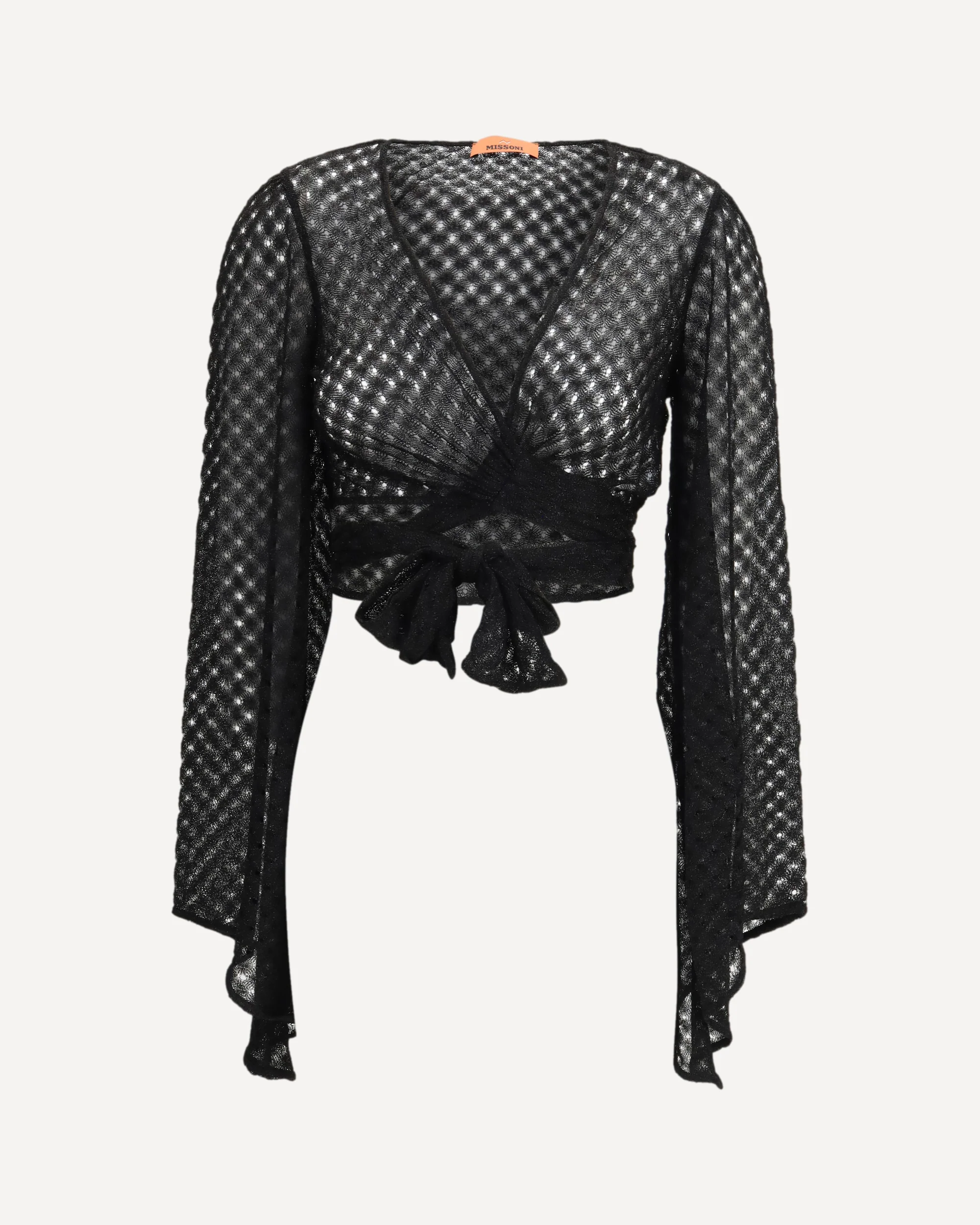 Wrap Top in lamé viscose - Image 3