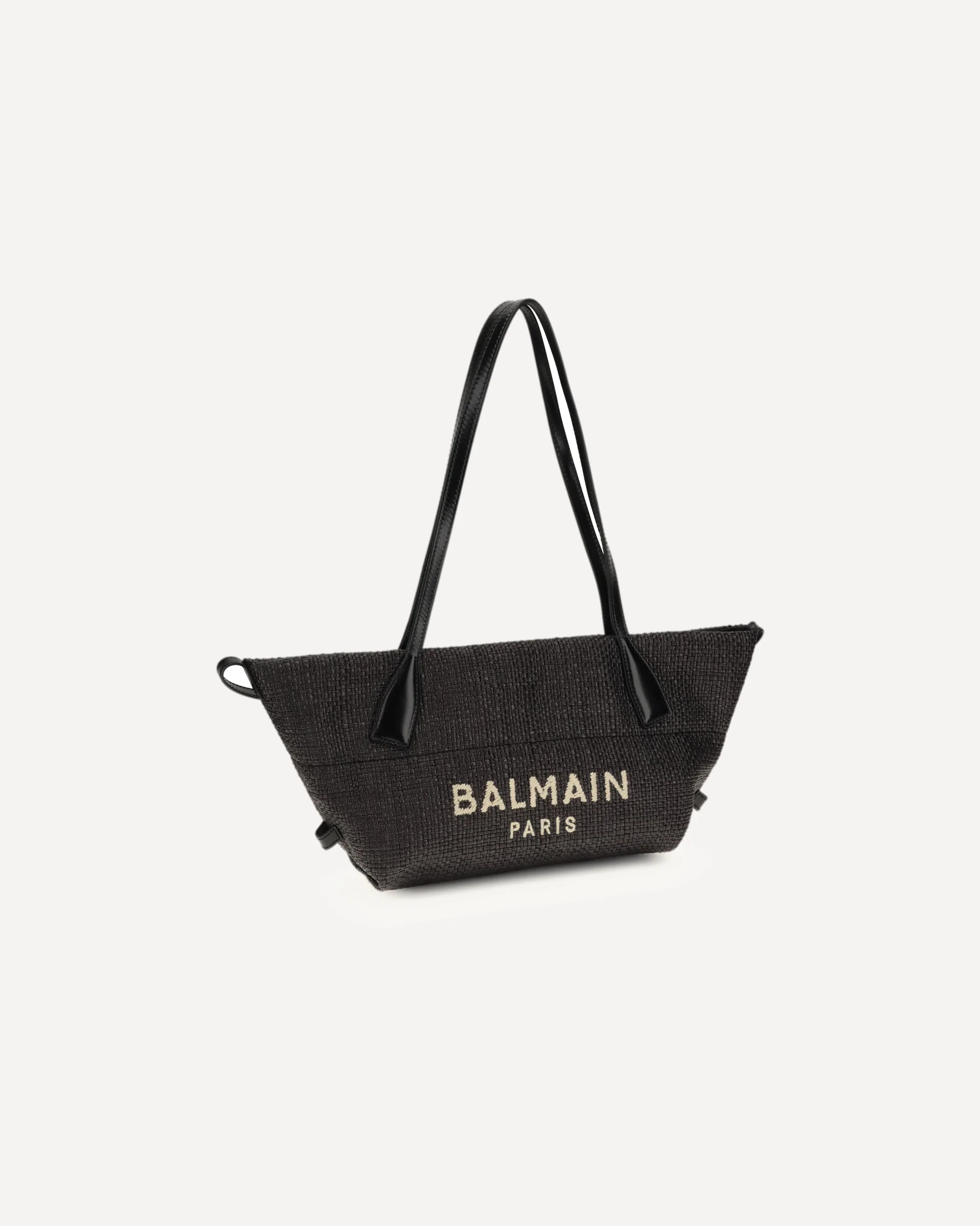 Calfskin and Raffia Track Shoulder Bag - Image 4