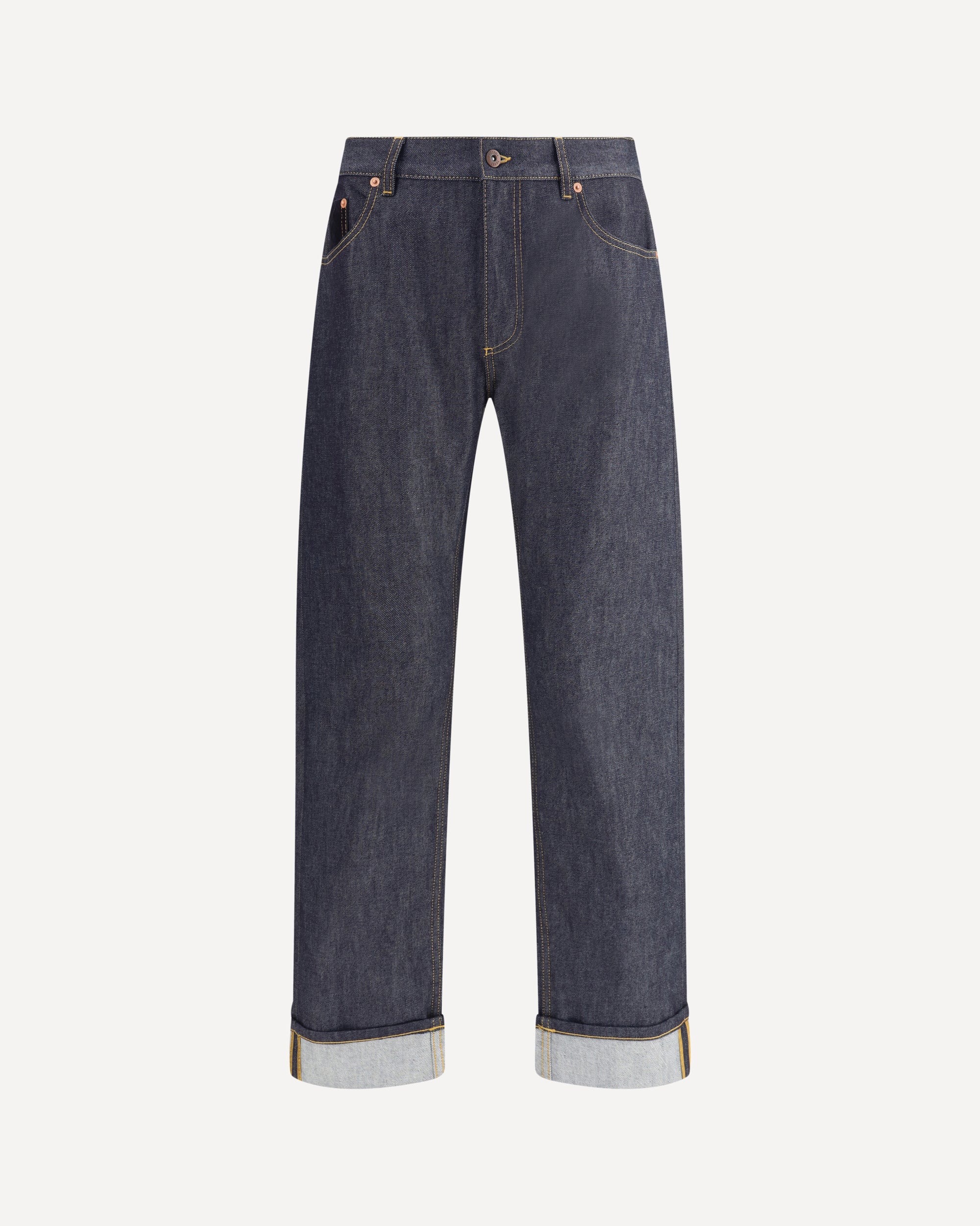 Indigo Rinsed wide leg Jeans - Image 3