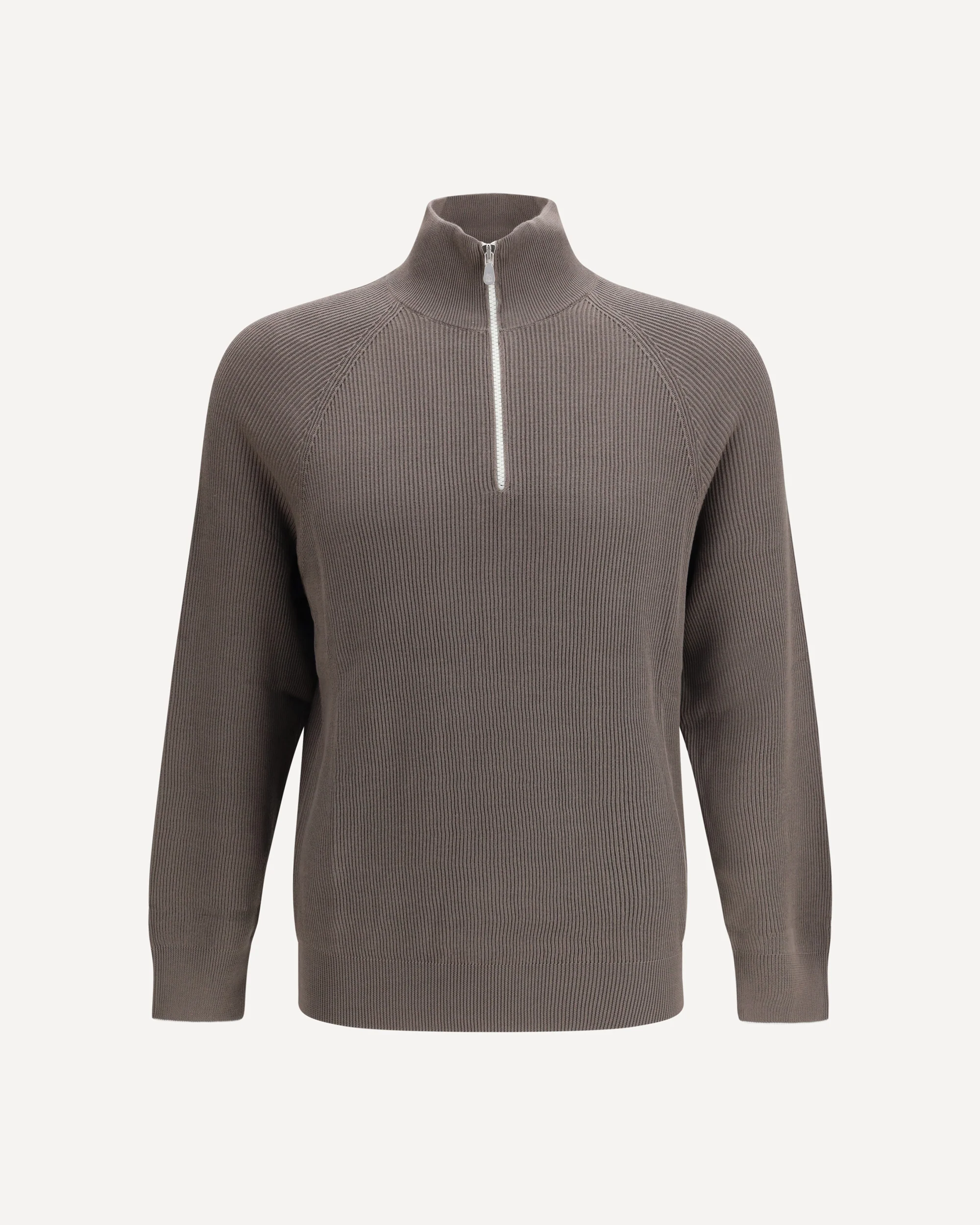 Cotton Sweater with a high neckline