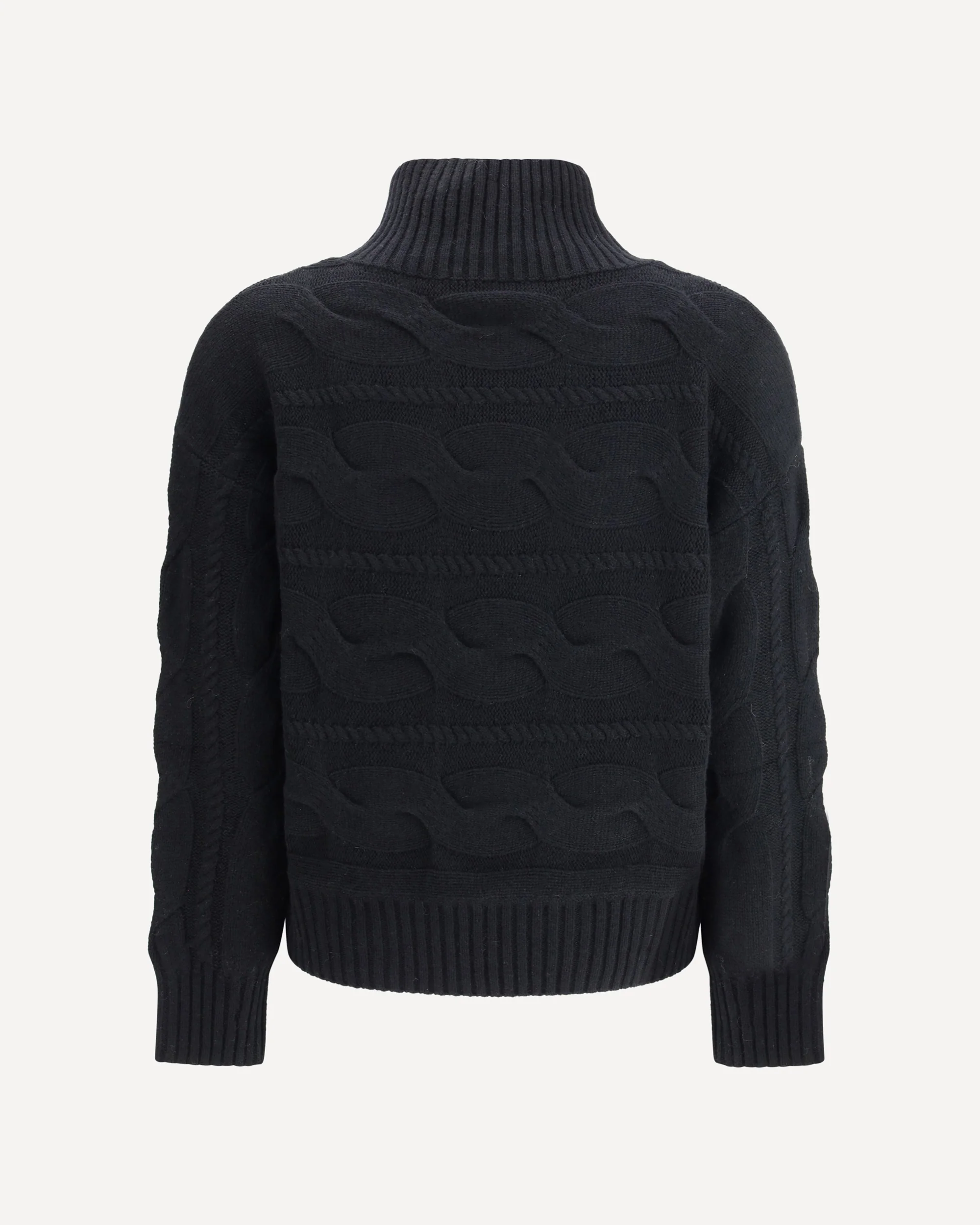 High-neck cable-knit Sweater - Image 2