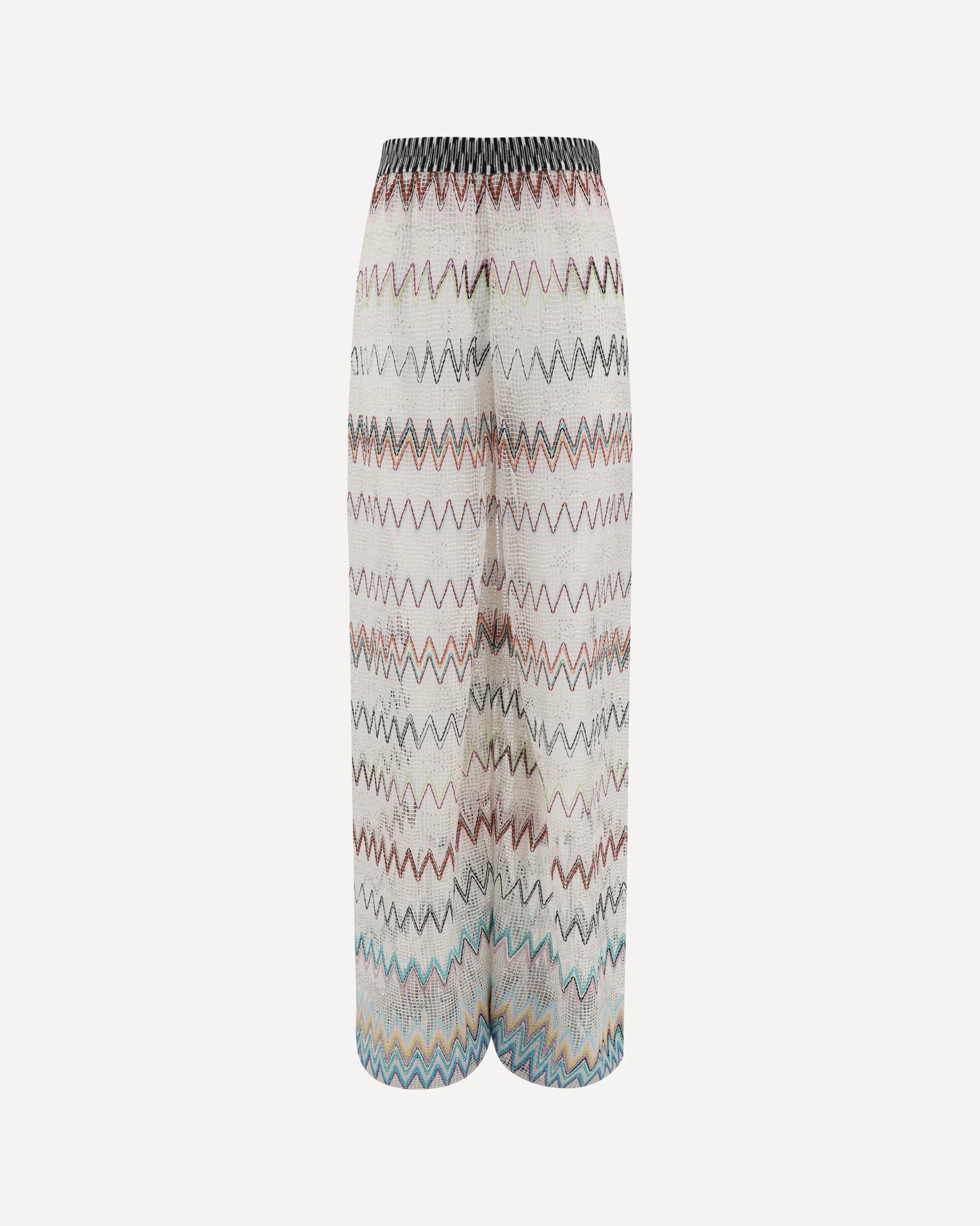 Zig zag patterned mesh Pants - Image 3
