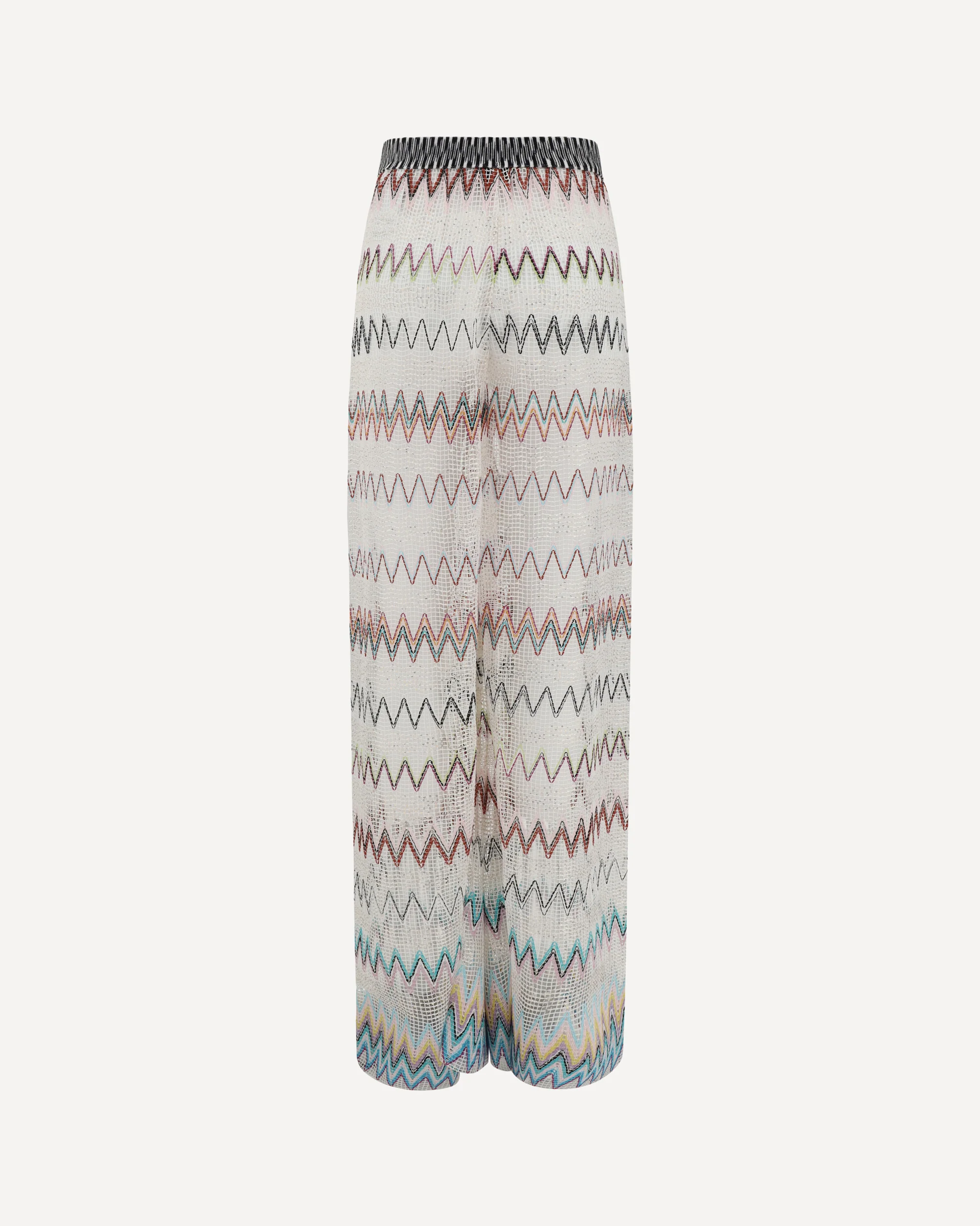 Zig zag patterned mesh Pants - Image 4